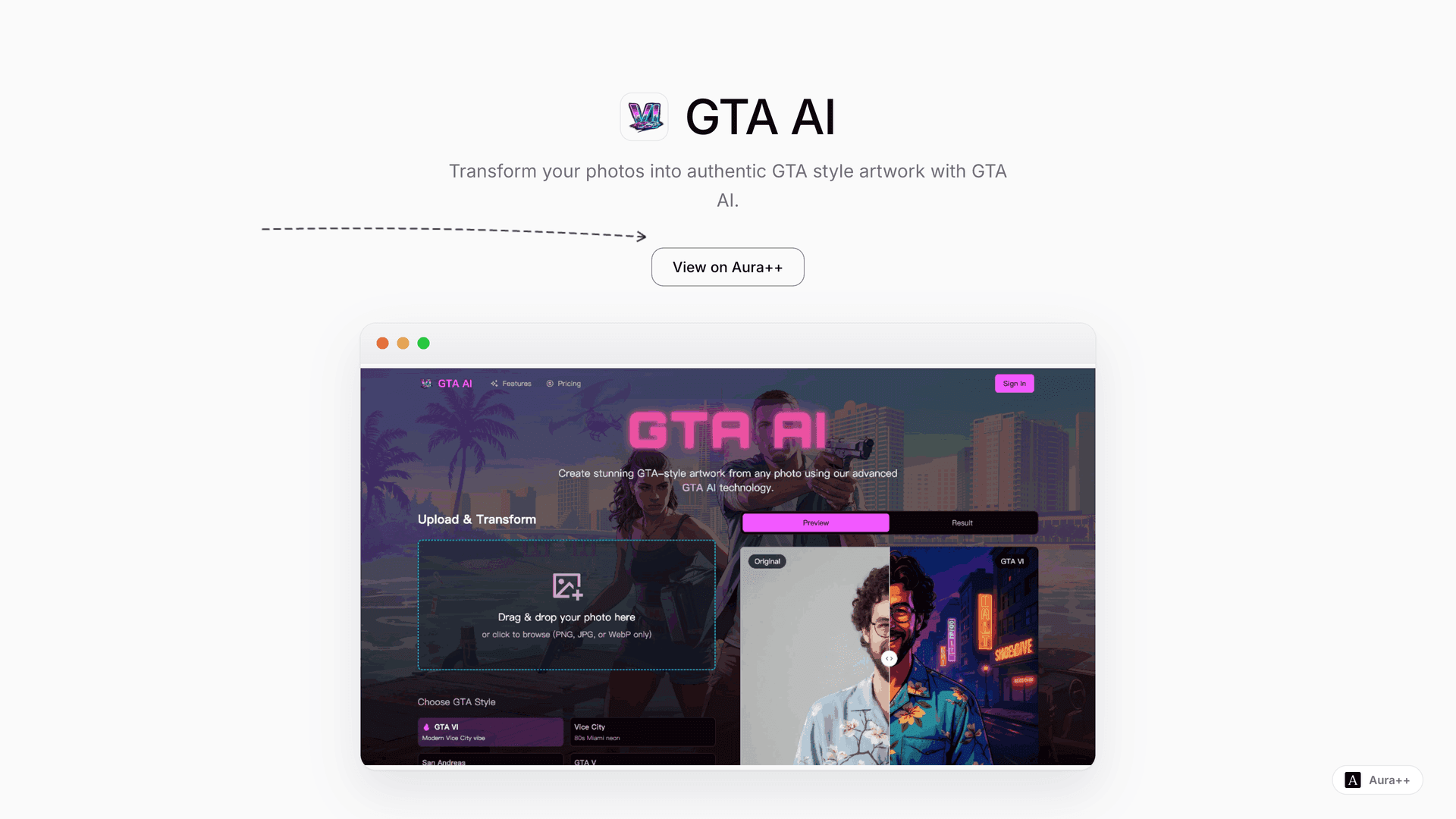 GTA AI launch story featured image on Aura++