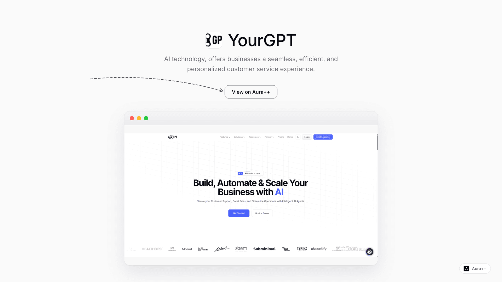 YourGPT launch story featured image on Aura++