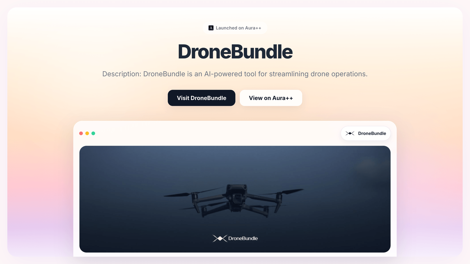 DroneBundle	 launch story featured image on Aura++