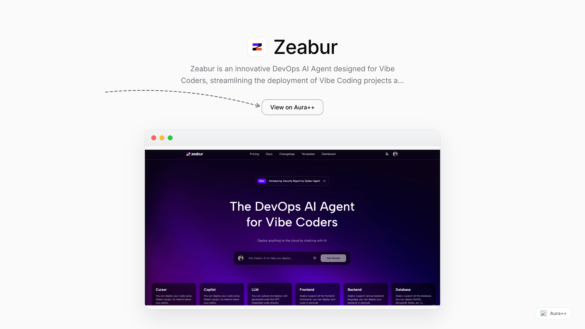 Zeabur launch story featured image on Aura++