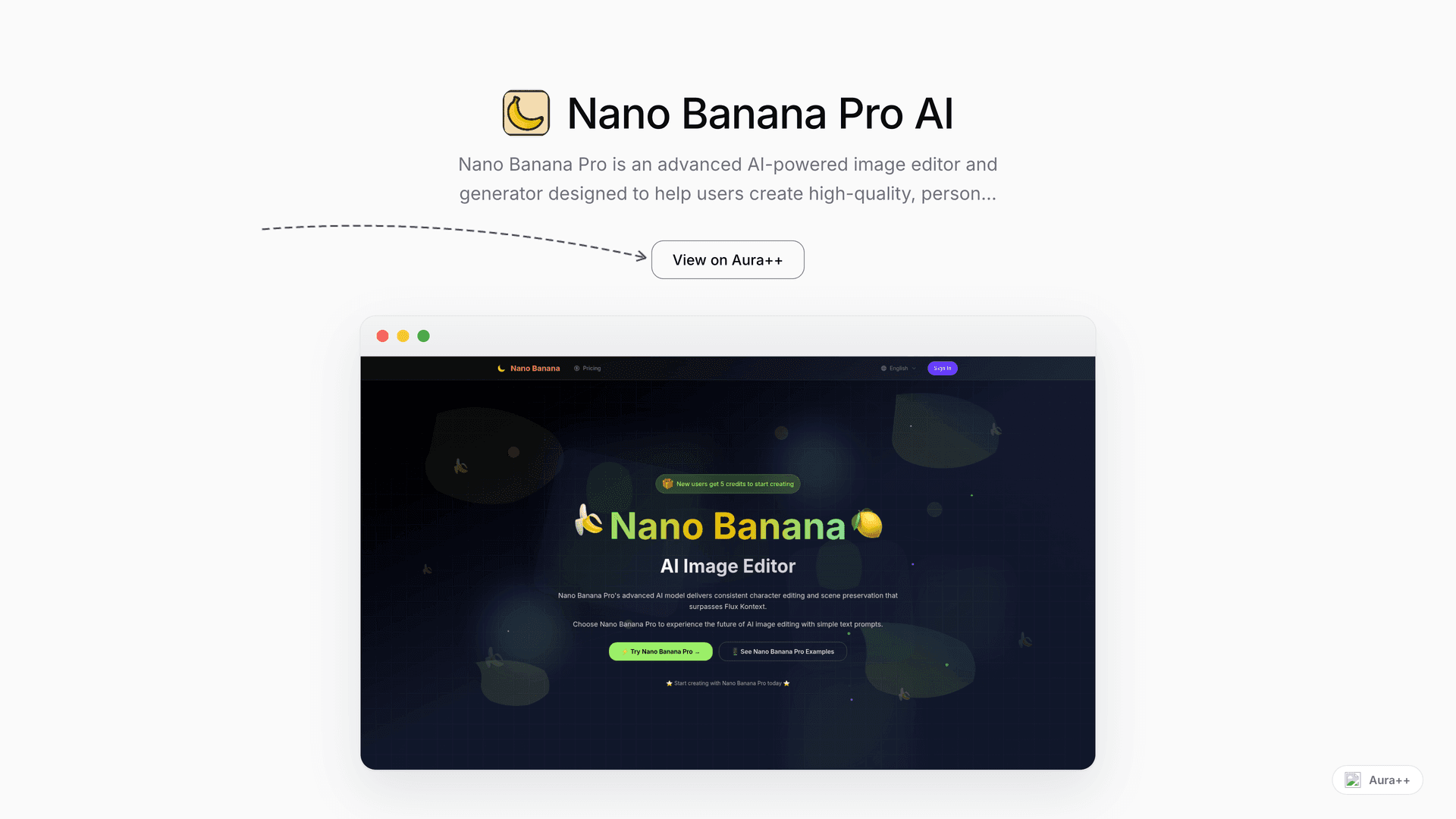 Nano Banana Pro AI launch story featured image on Aura++