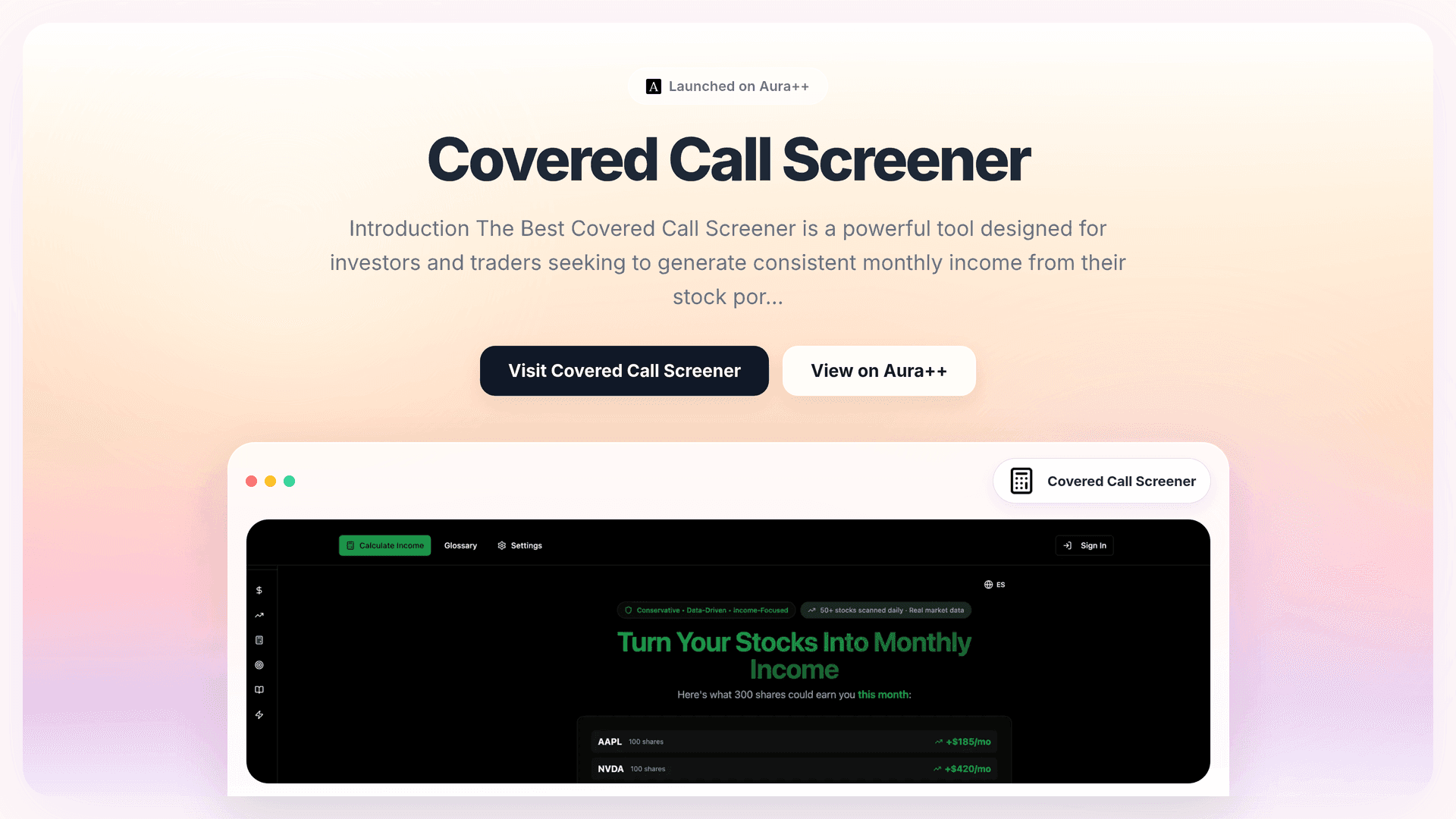 Maximize Monthly Income with the Best Covered Call Screener