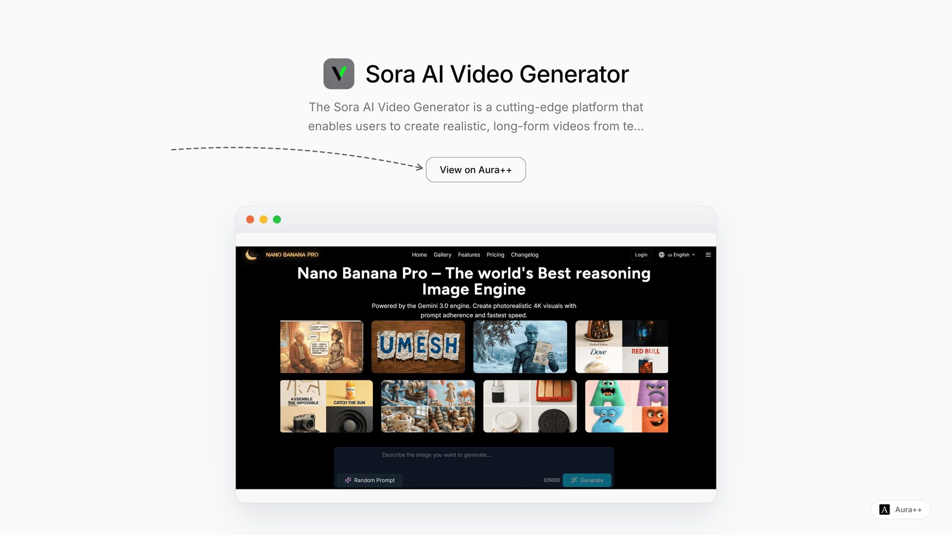 Sora AI Video Generator launch story featured image on Aura++