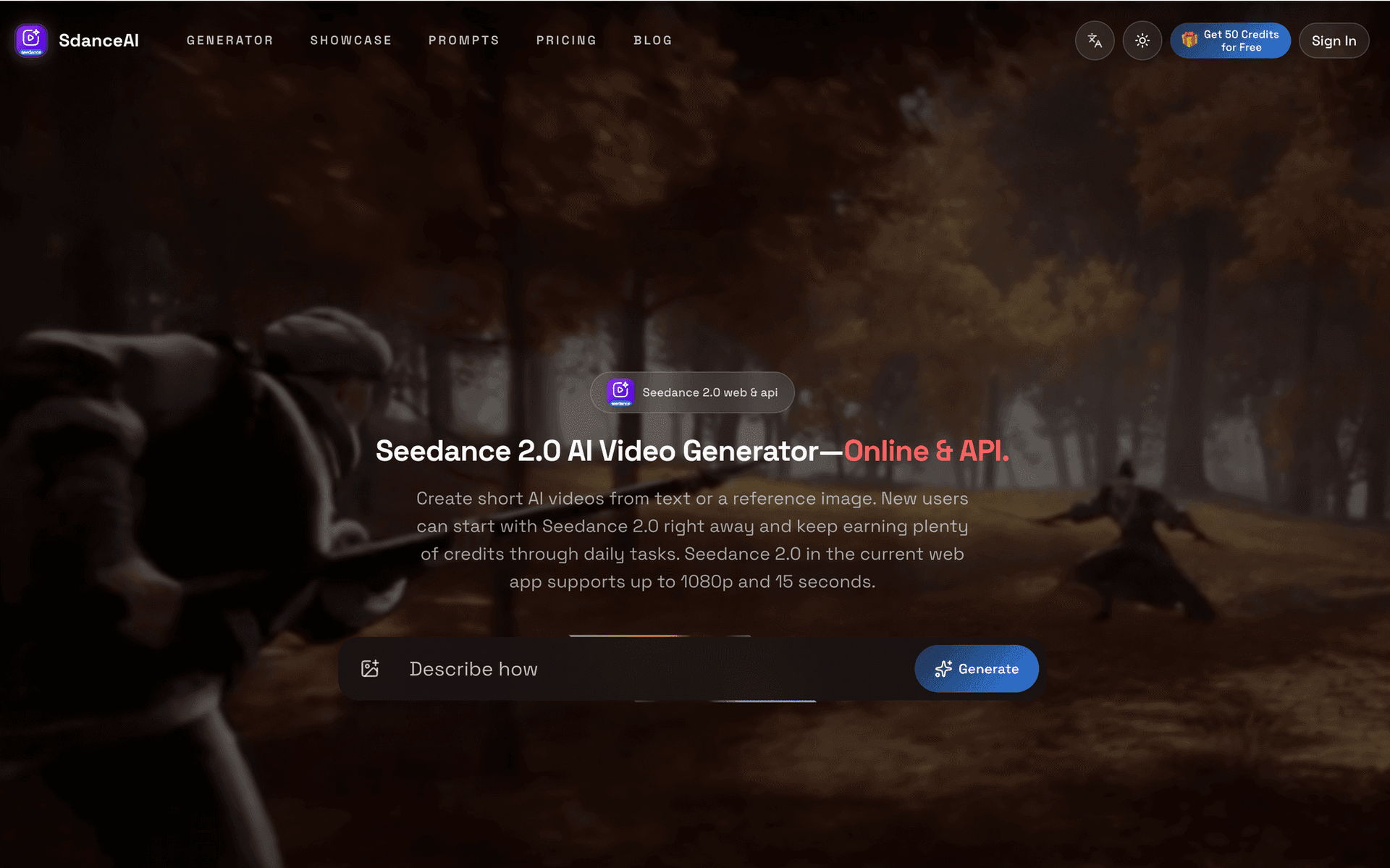 SdanceAI product preview for startup listing on Aura++
