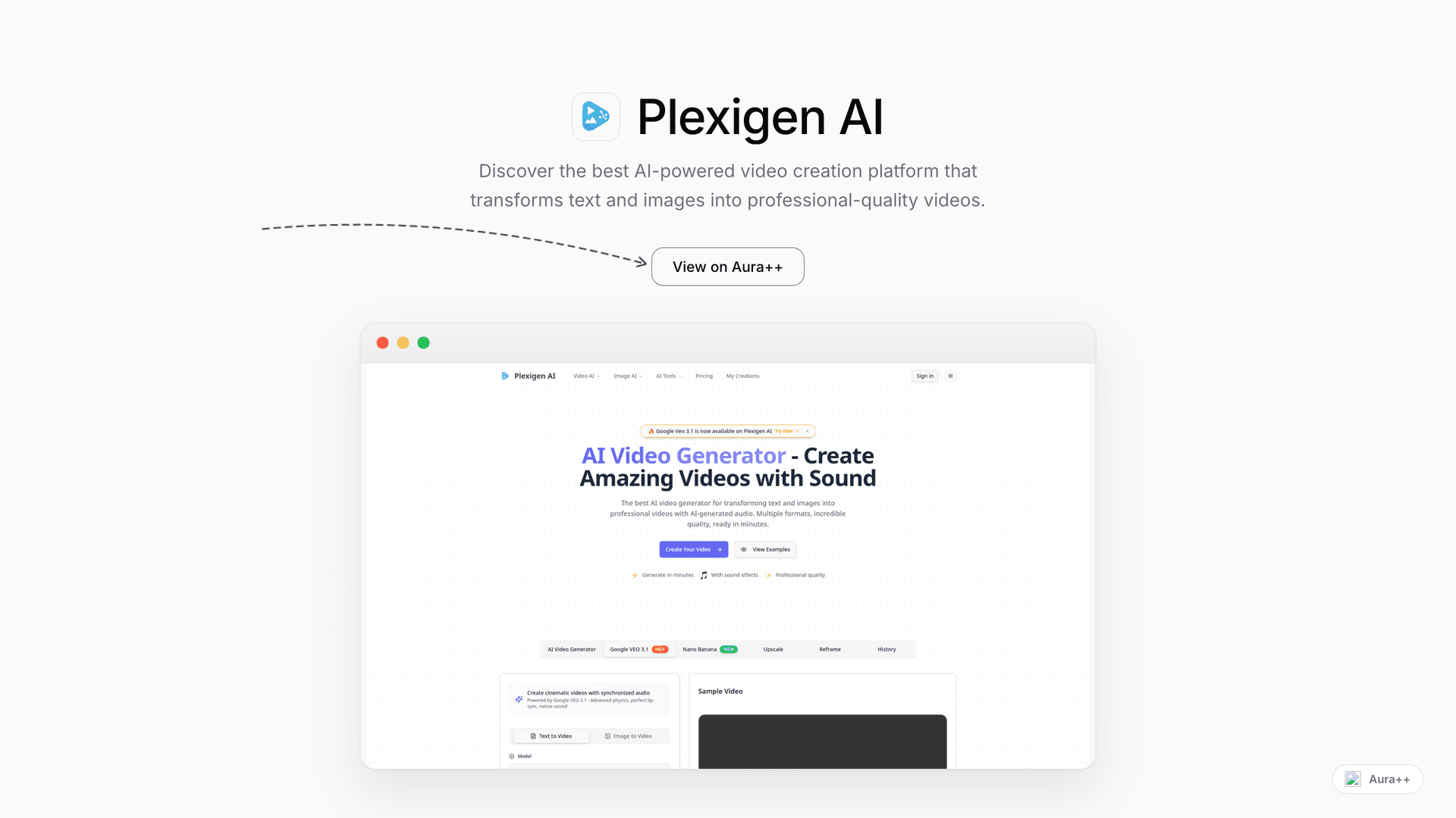 Plexigen AI launch story featured image on Aura++