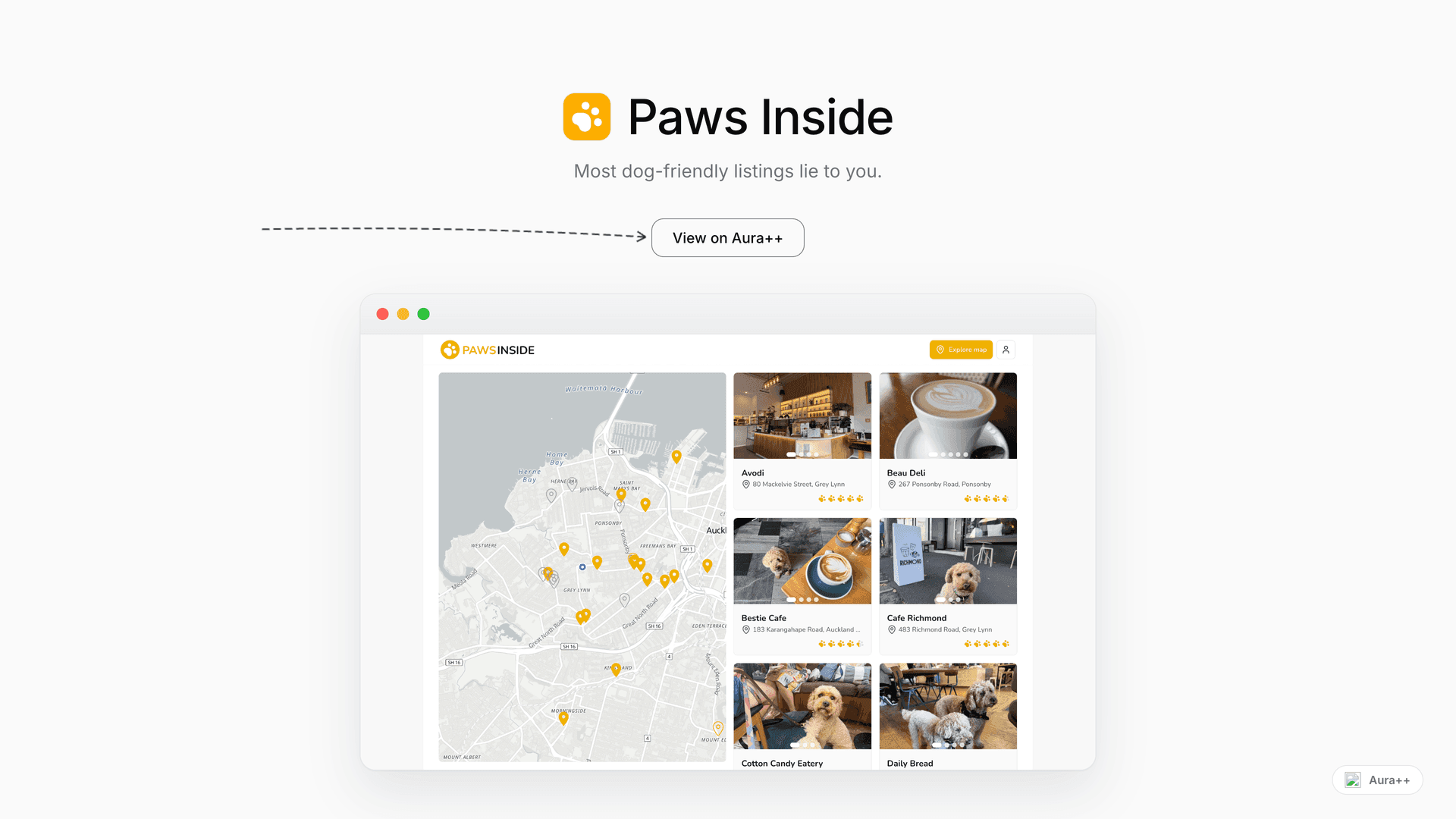 Paws Inside launch story featured image on Aura++