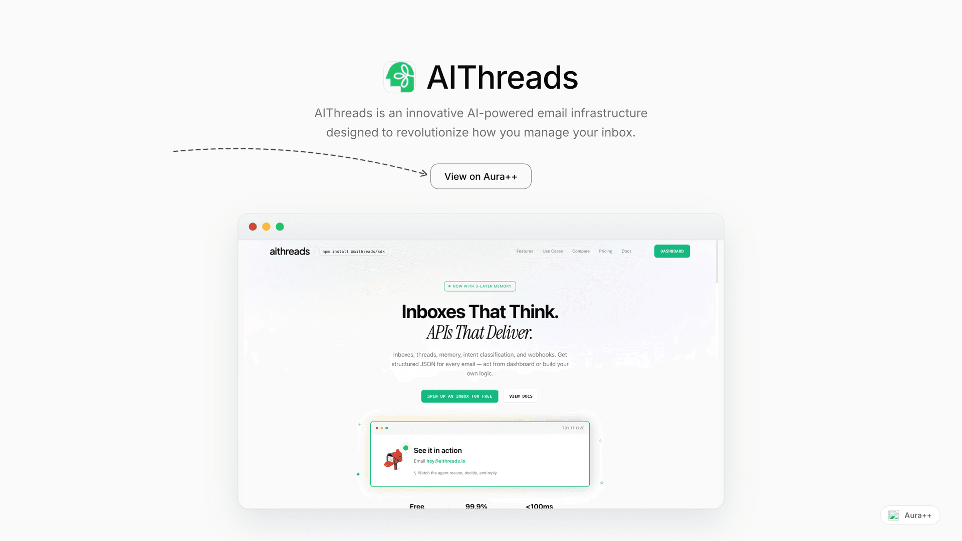 AIThreads launch story featured image on Aura++