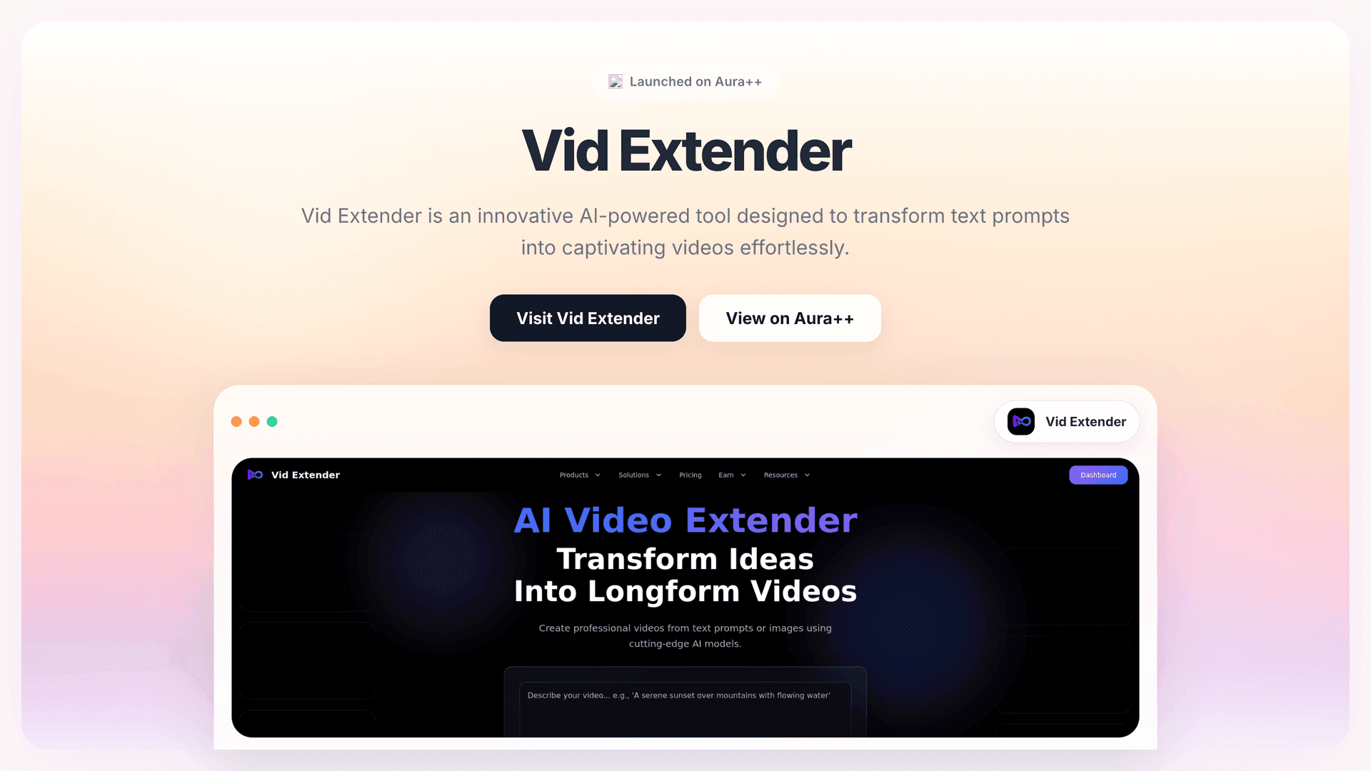 Vid Extender launch story featured image on Aura++
