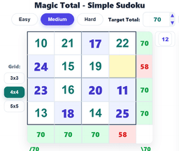 Magic Total - Simple Sudoku Puzzle startup logo on Aura++