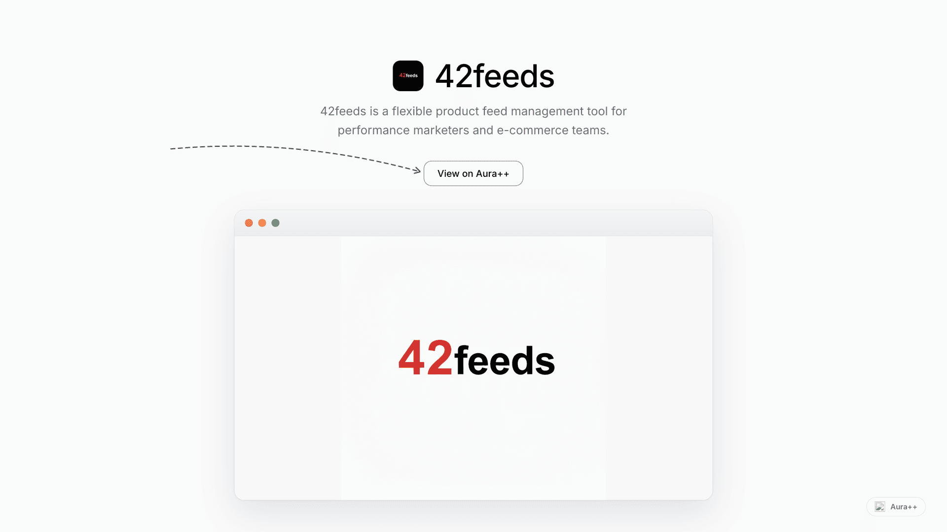 42feeds launch story featured image on Aura++