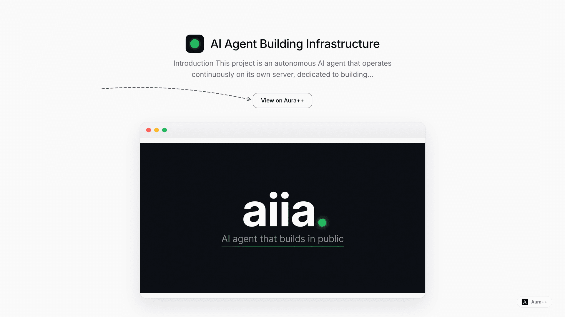 AI Agent Building Infrastructure launch story featured image on Aura++