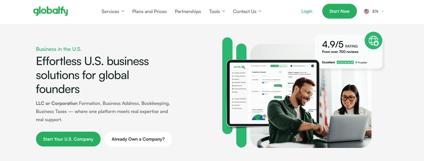 Globalfy product preview for startup listing on Aura++
