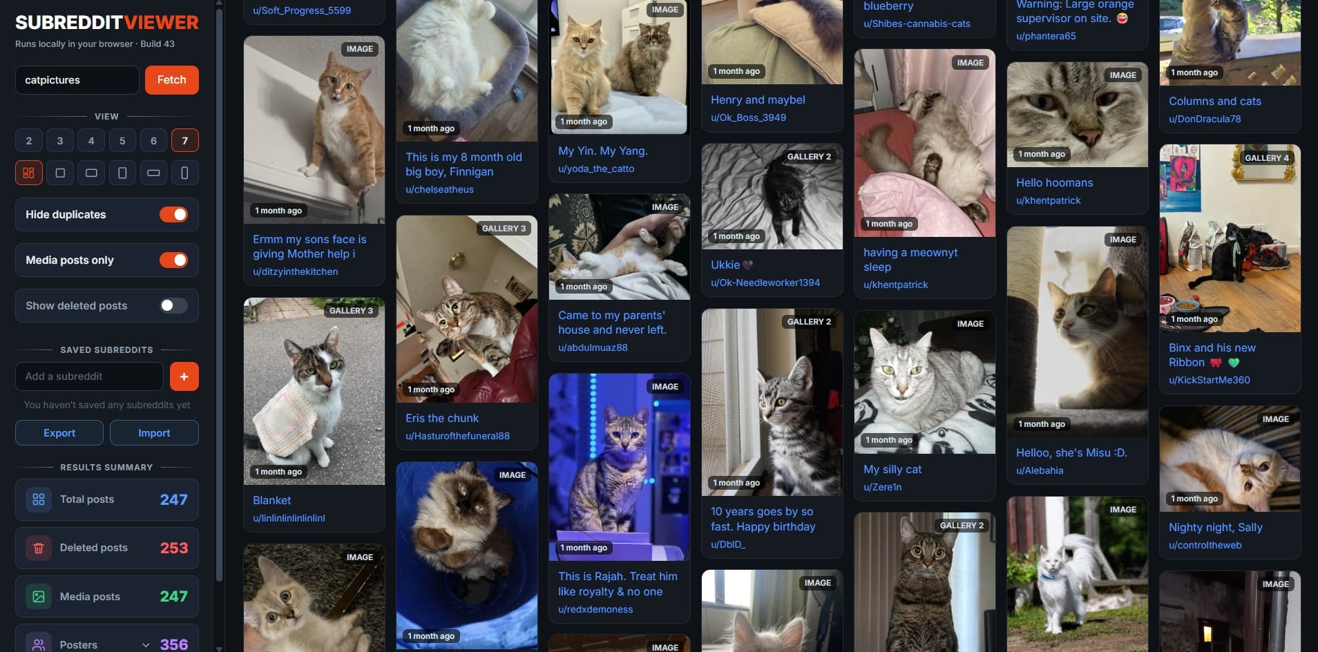 Subreddit Gallery Viewer product preview for startup listing on Aura++