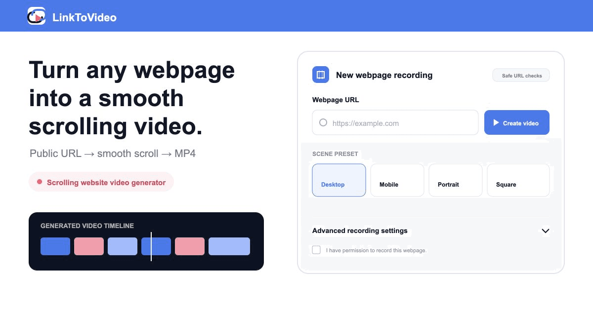 LinkToVideo product preview for startup listing on Aura++
