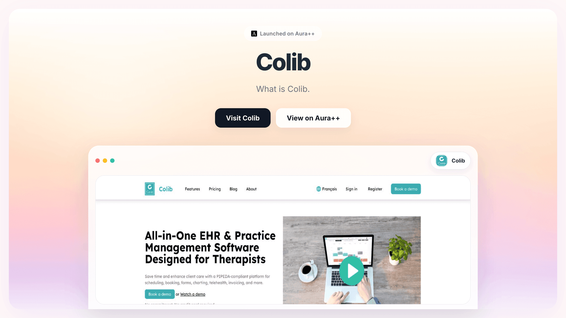 Colib launch featured image on Aura++