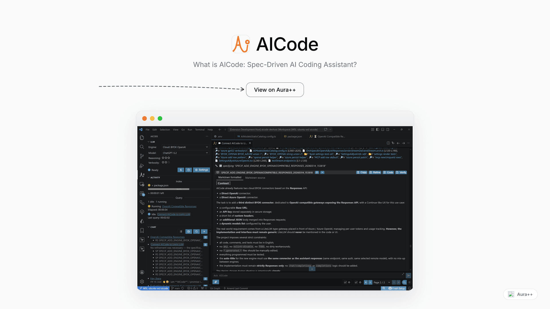 AICode: Spec-Driven AI Coding Assistant