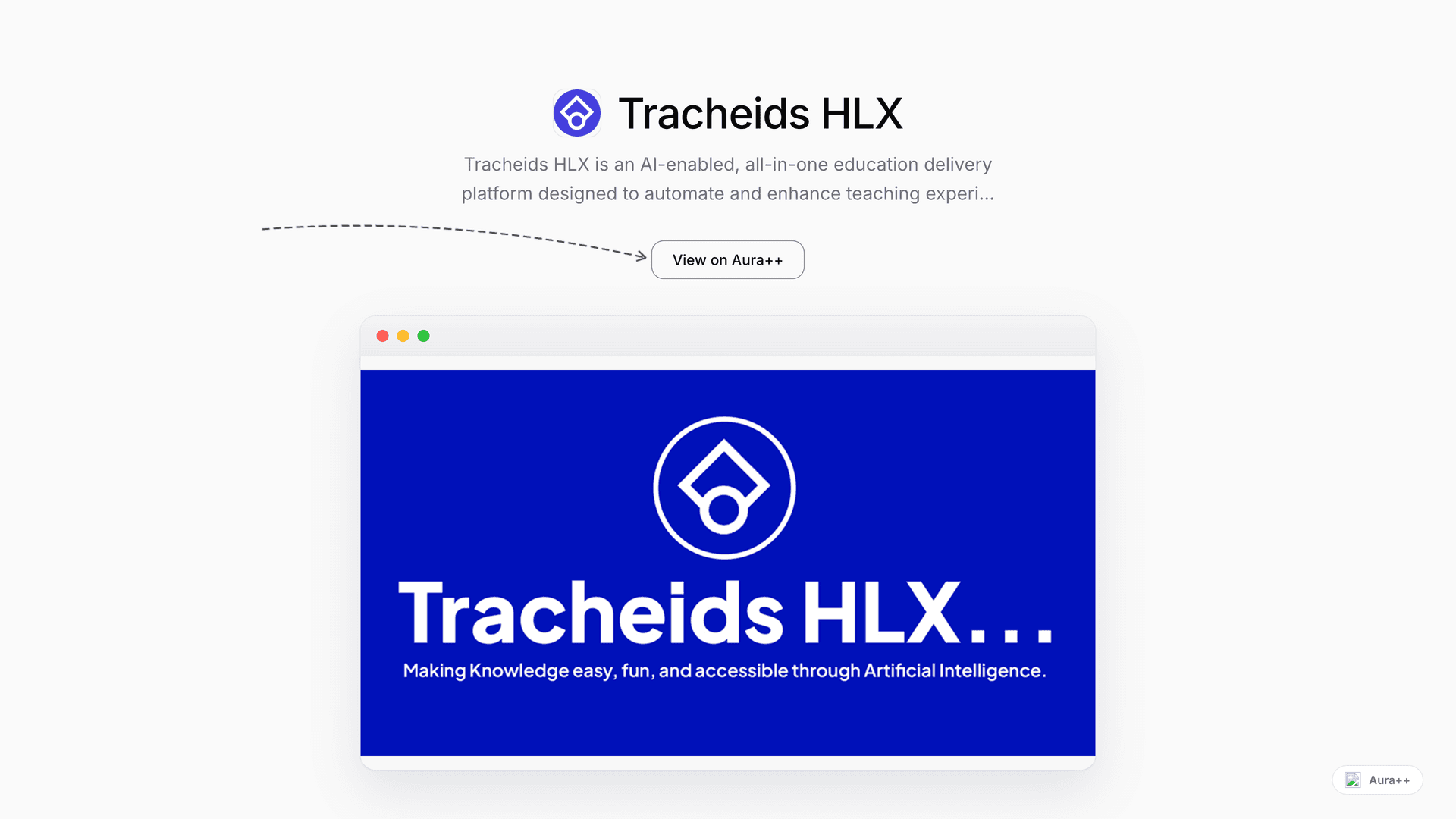Tracheids HLX - AI Education Platform launch story featured image on Aura++