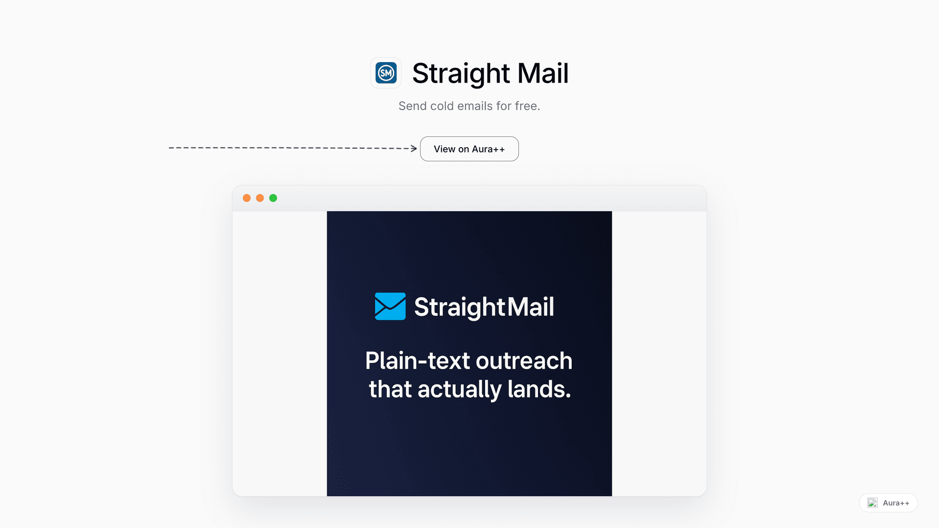 Straight Mail  launch story featured image on Aura++