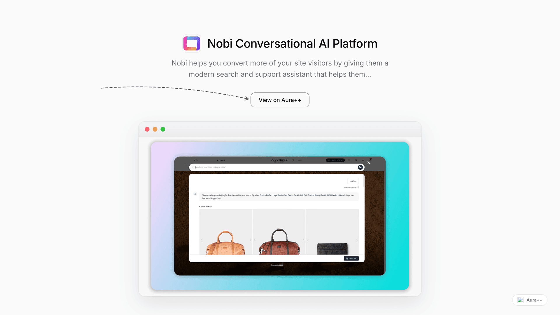 Nobi Conversational AI Platform launch story featured image on Aura++