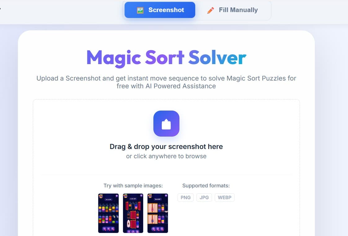 Magic Sort Solver product preview for startup listing on Aura++