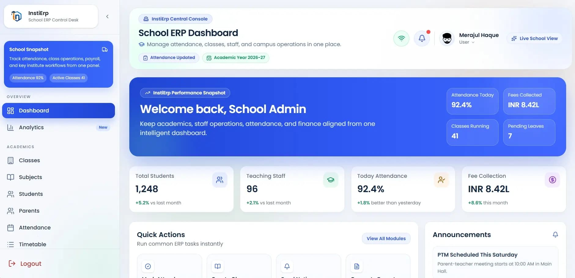 Instierp product preview for startup listing on Aura++
