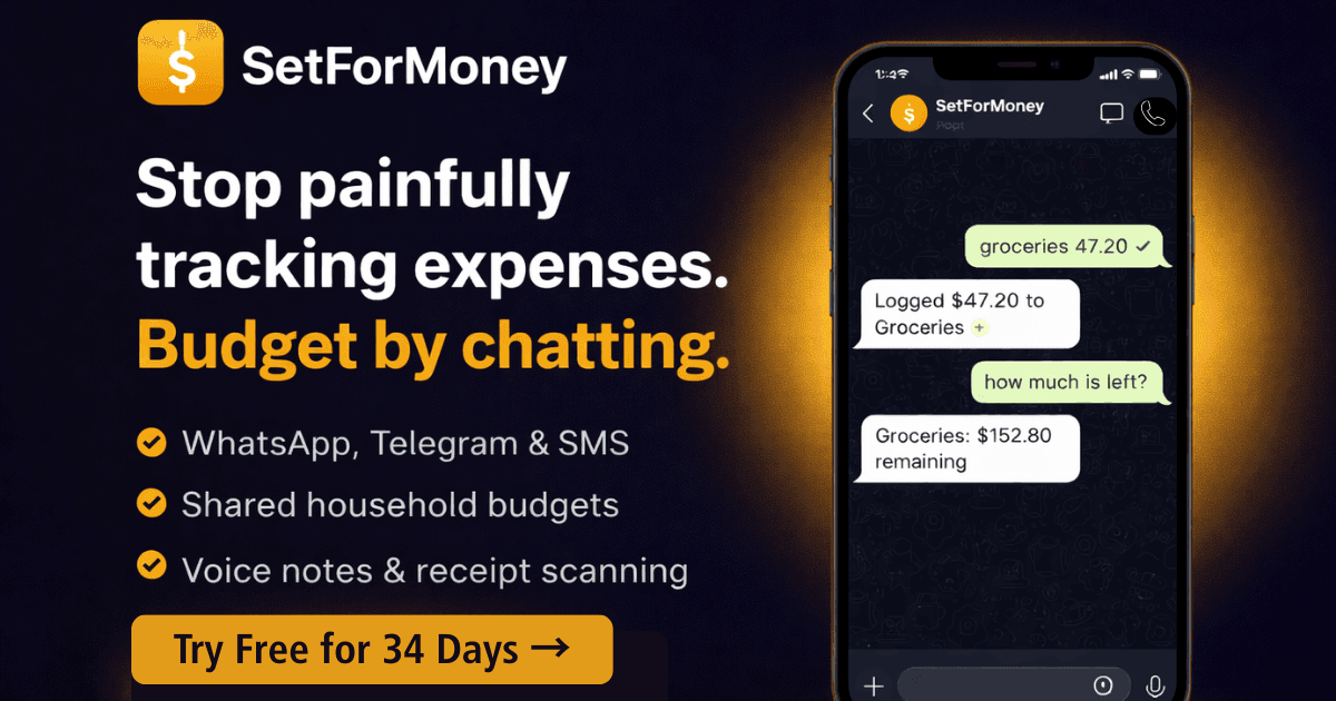 Chat Expense Tracker & Budget Insights product preview for startup listing on Aura++