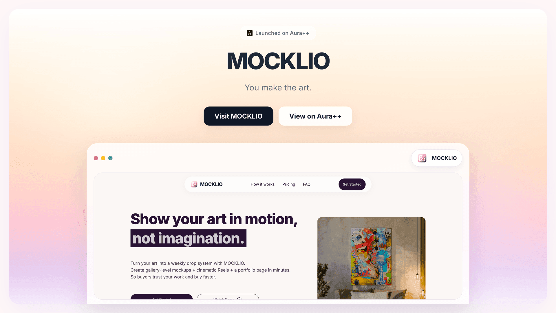 MOCKLIO launch story featured image on Aura++