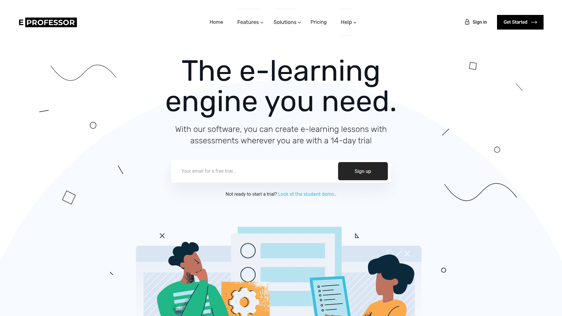 eProfessor LMS Platform product preview for startup listing on Aura++