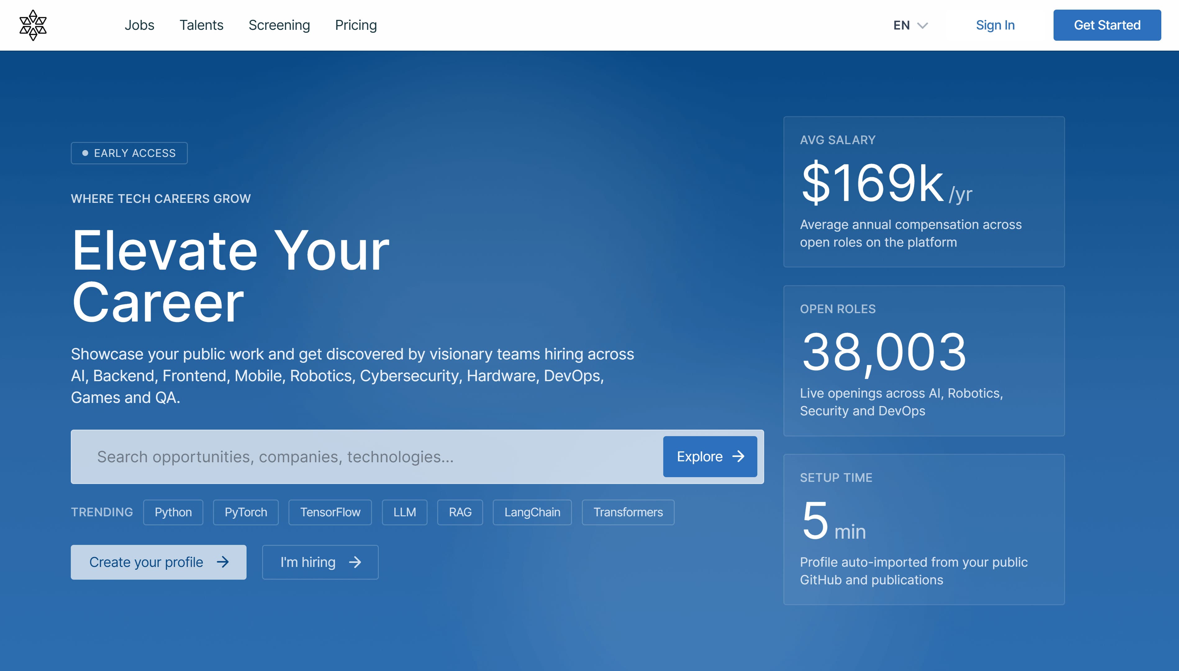 AI Developer Talent Platform