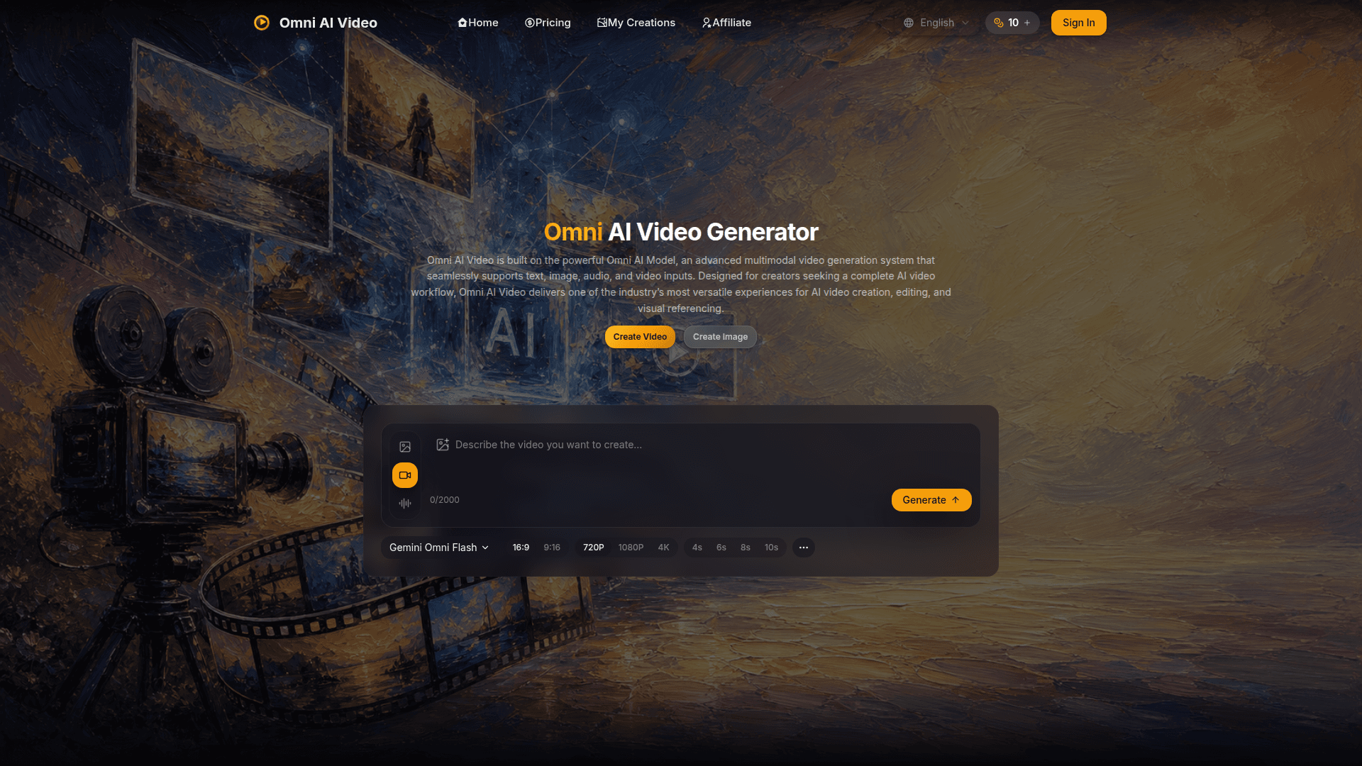 Omni AI Video product preview for startup listing on Aura++