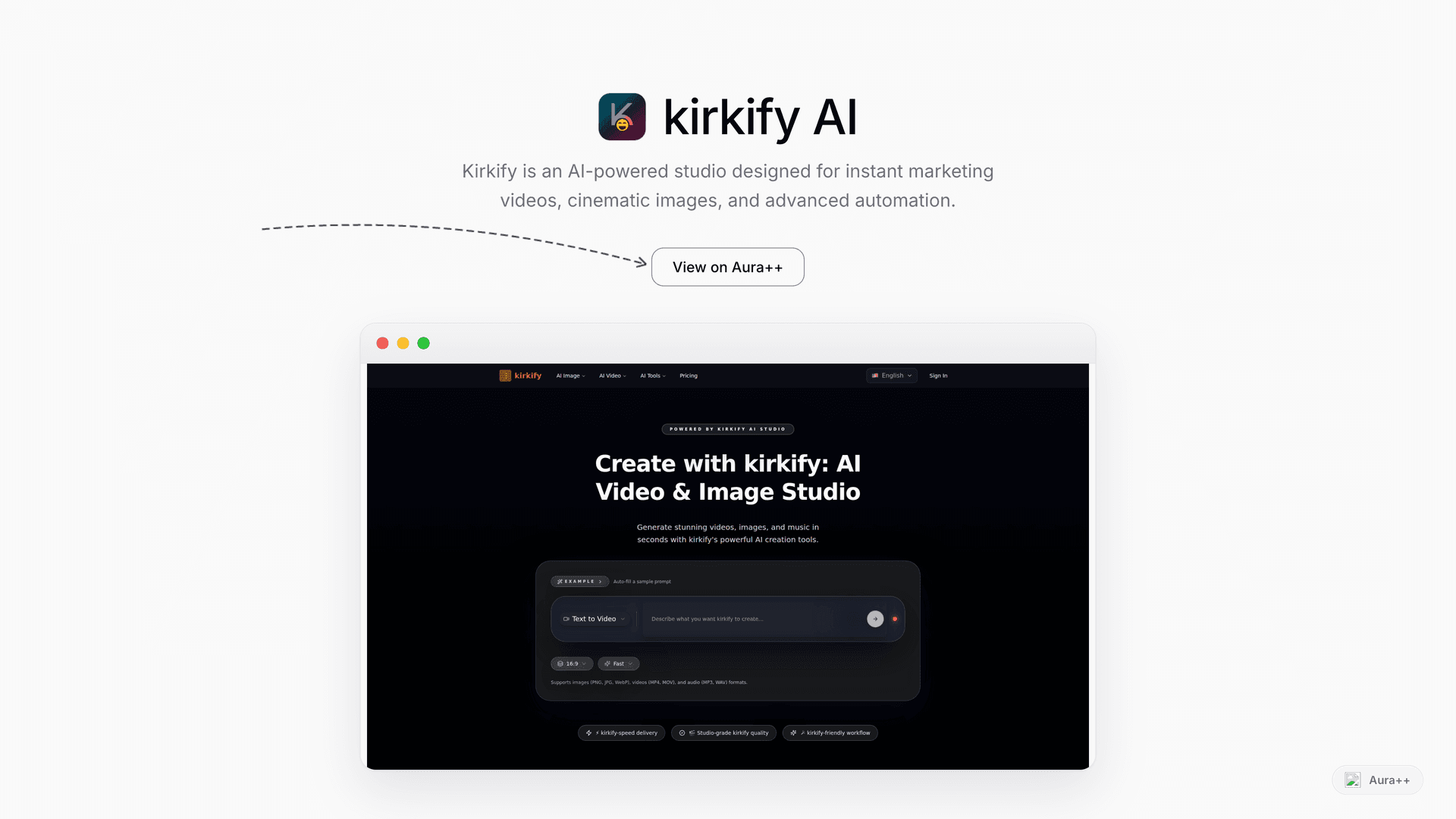 kirkify AI launch story featured image on Aura++