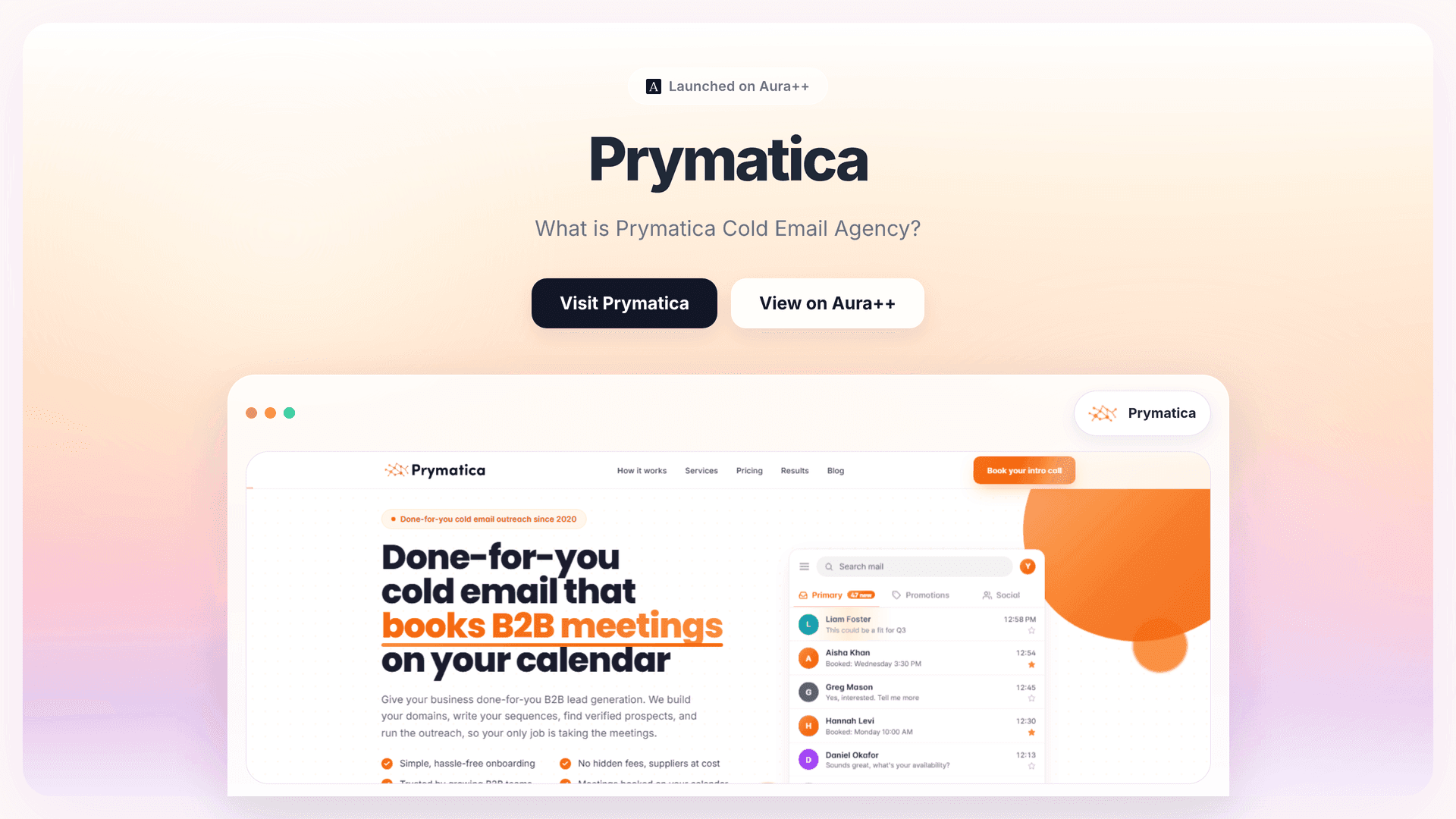 Boost B2B Meetings with Prymatica's Cold Email Solutions