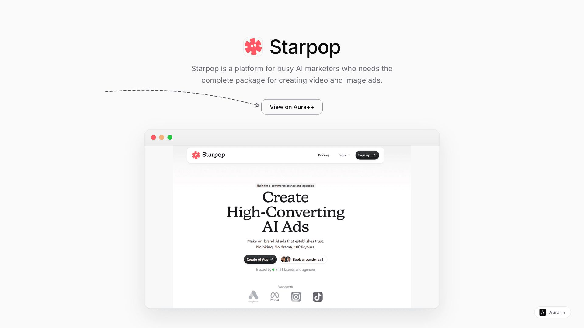 Starpop launch featured image on Aura++