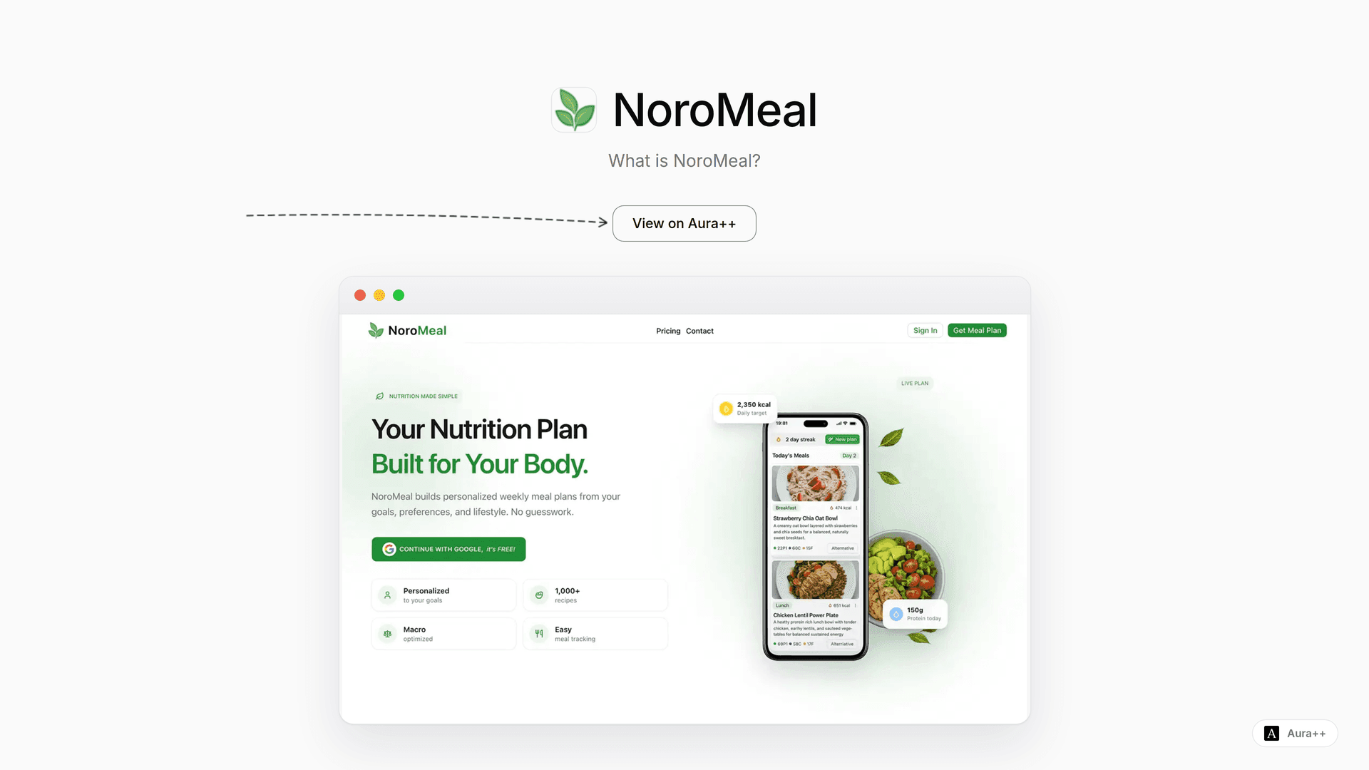 Simplify Meal Planning with NoroMeal's Personalized Nutrition