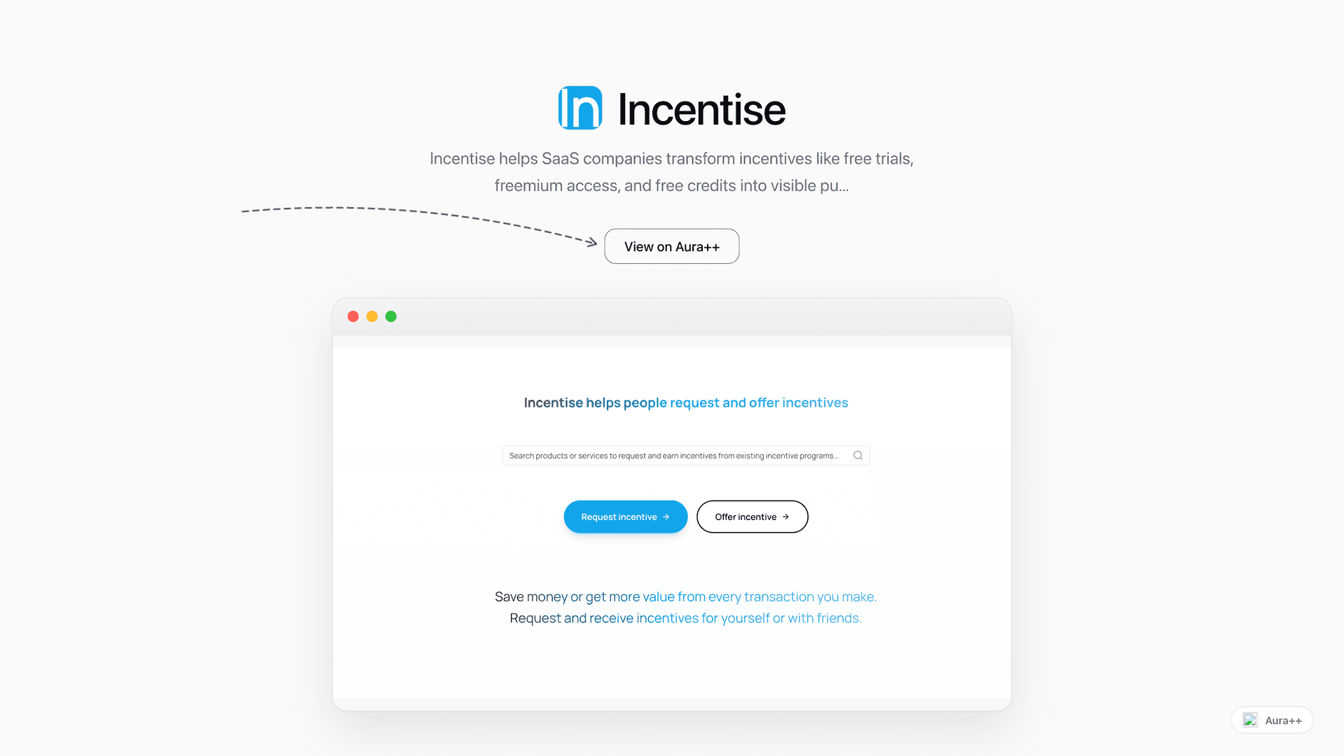 Incentise launch story featured image on Aura++