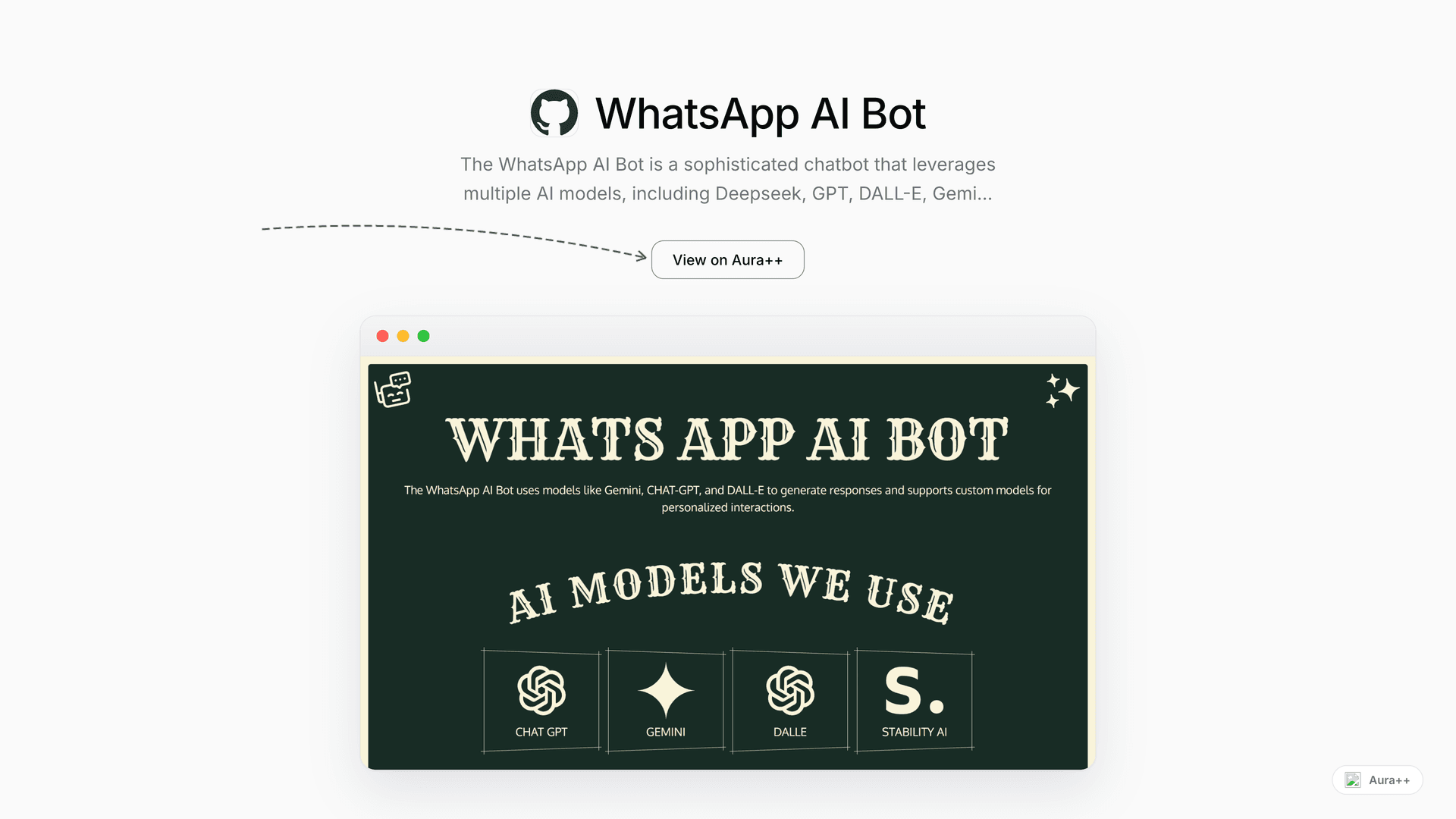 WhatsApp AI Bot launch story featured image on Aura++