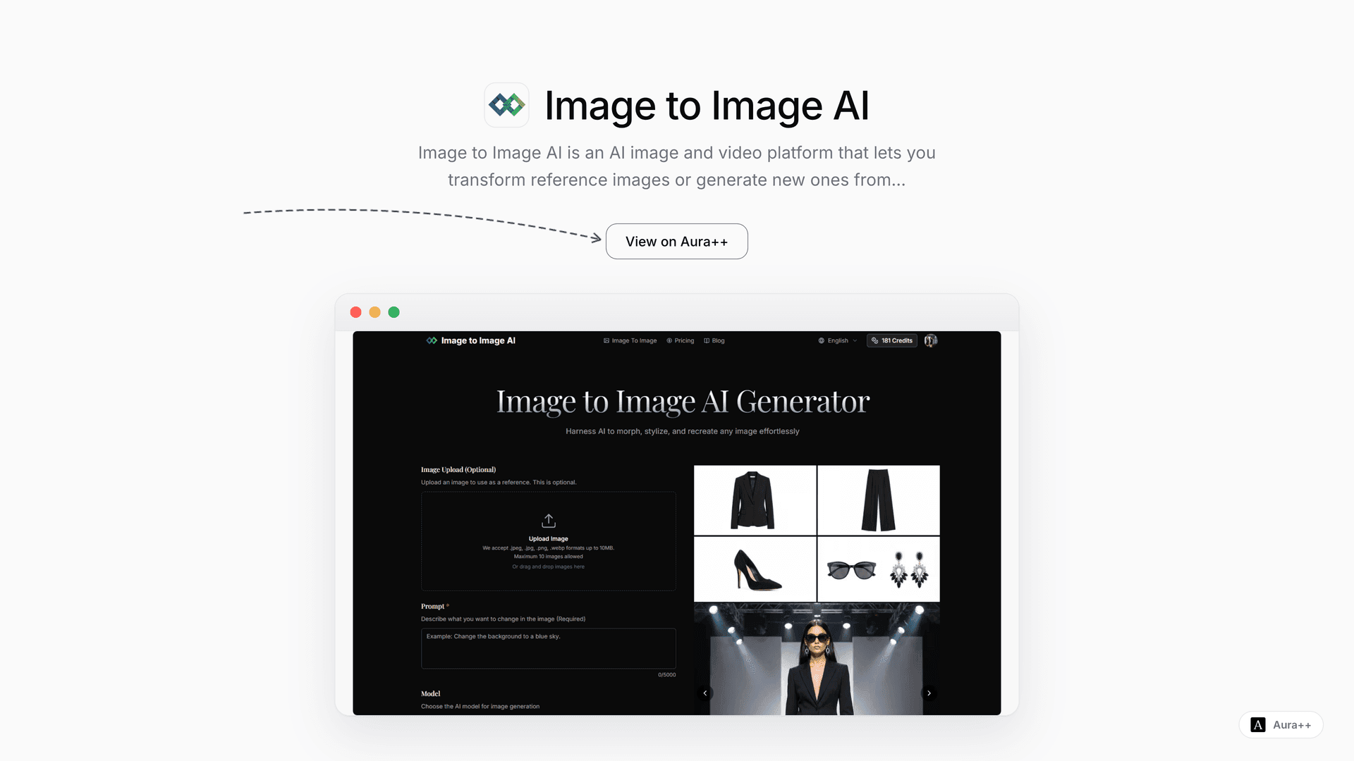 Image to Image AI launch featured image on Aura++
