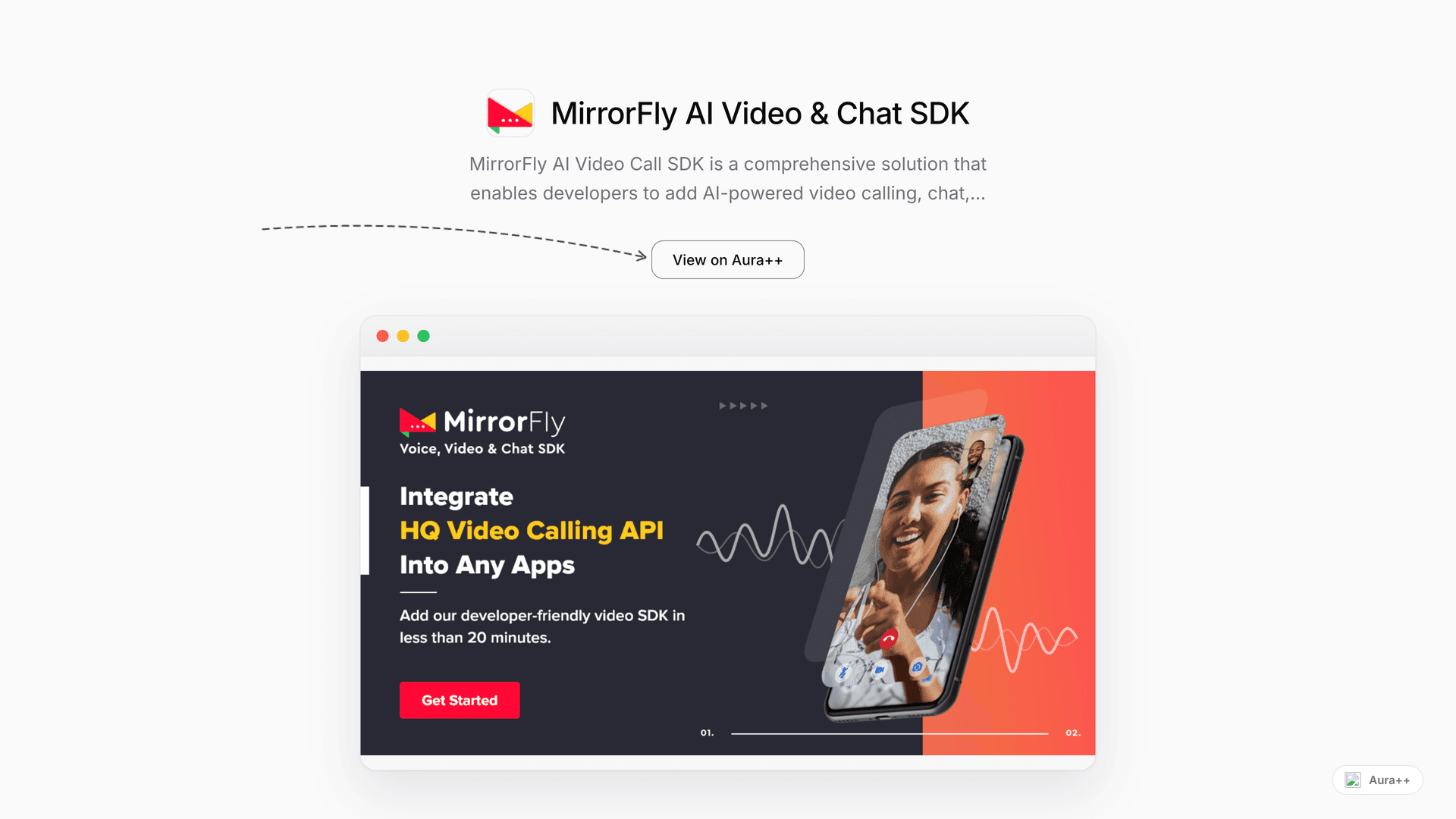 MirrorFly AI Video & Chat SDK launch story featured image on Aura++