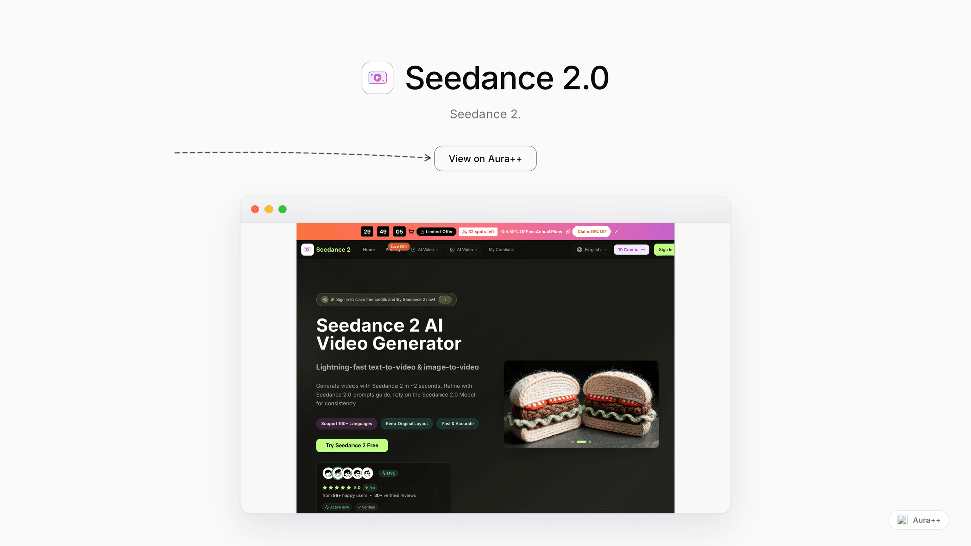 Seedance 2.0 launch story featured image on Aura++