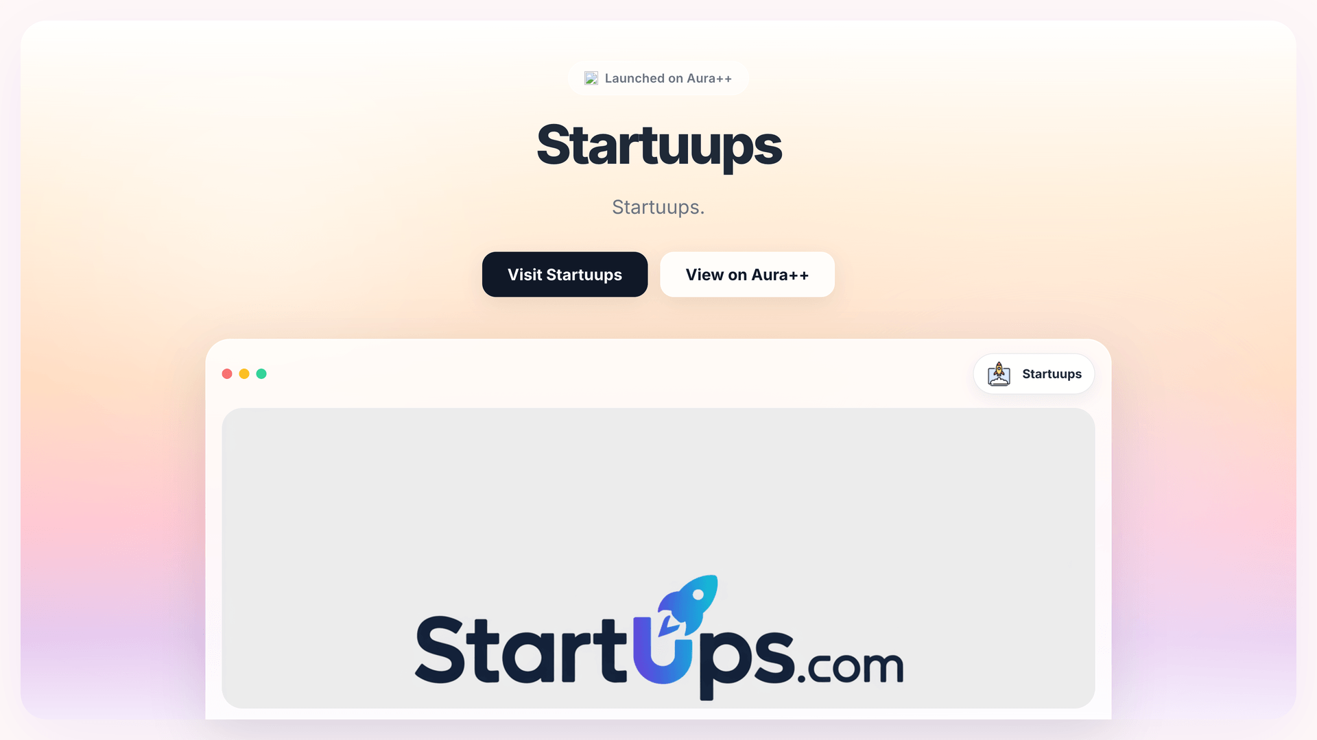 Startuups launch story featured image on Aura++
