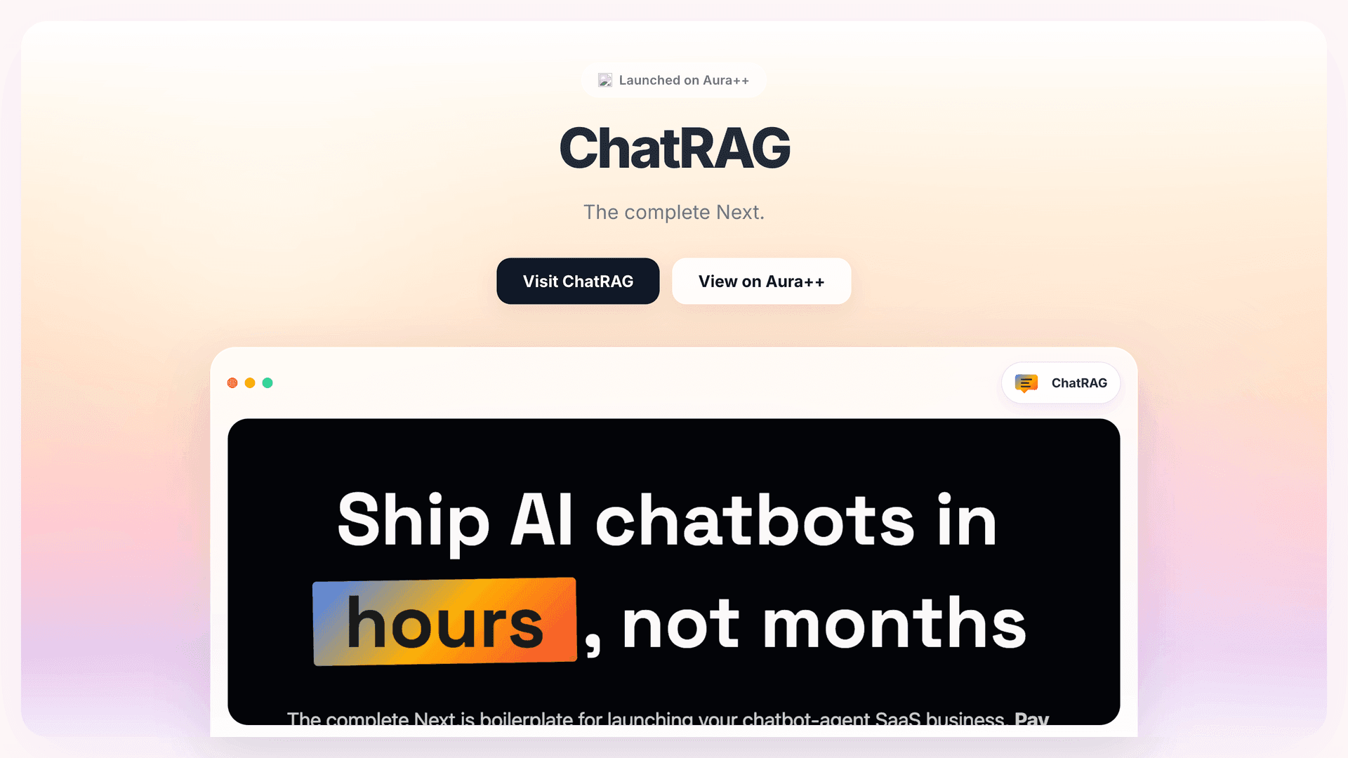 ChatRAG launch story featured image on Aura++
