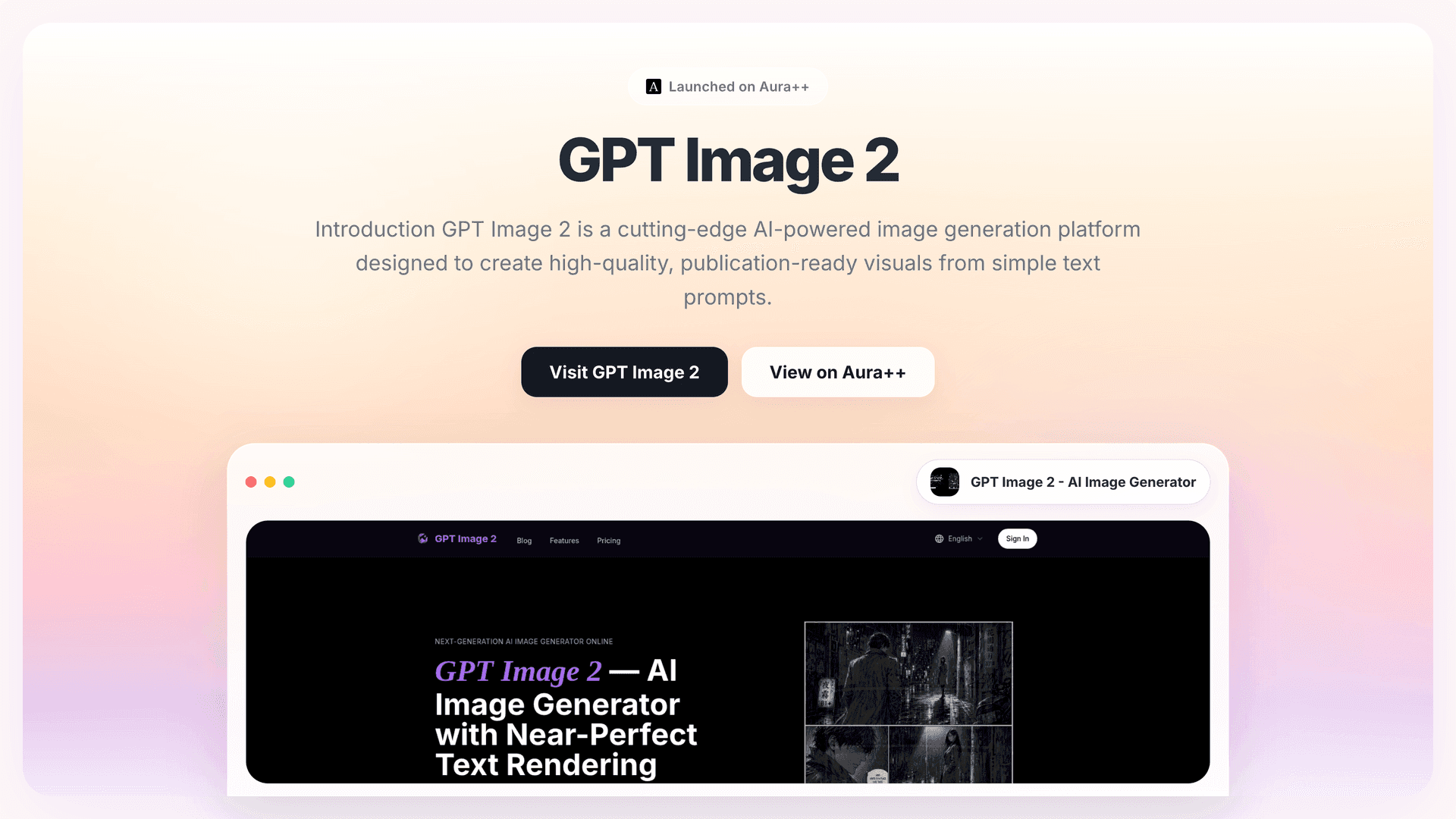 GPT Image 2 - AI Image Generator launch story featured image on Aura++