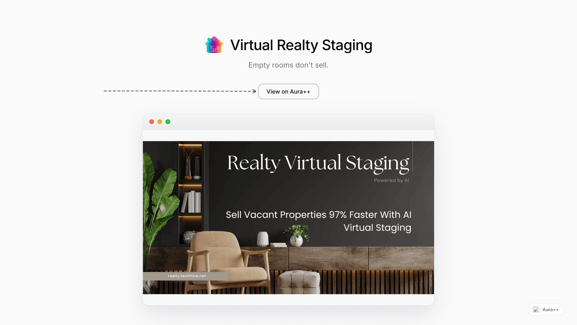 Virtual Realty Staging launch story featured image on Aura++