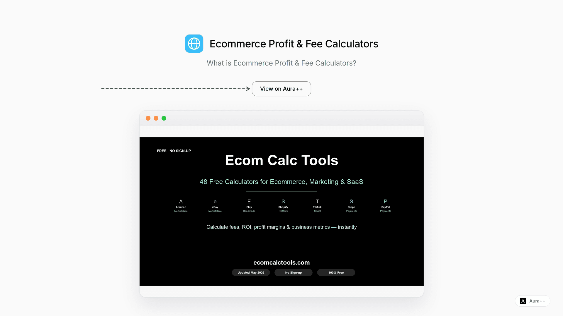 Ecommerce Profit & Fee Calculators