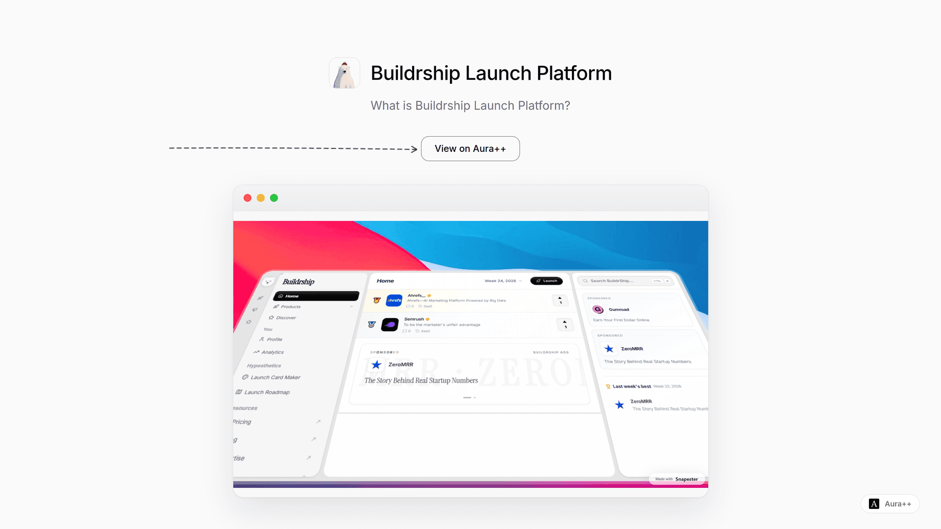 Buildrship Launch Platform
