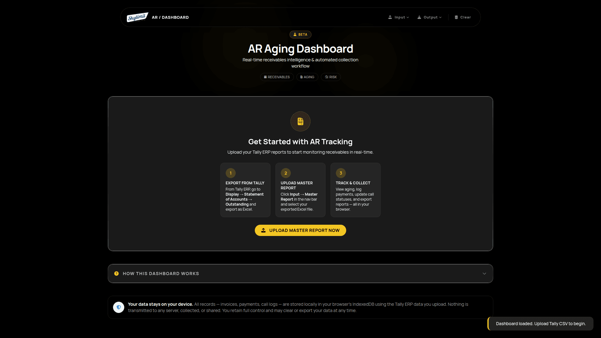 SkyLimit AR Aging Dashboard