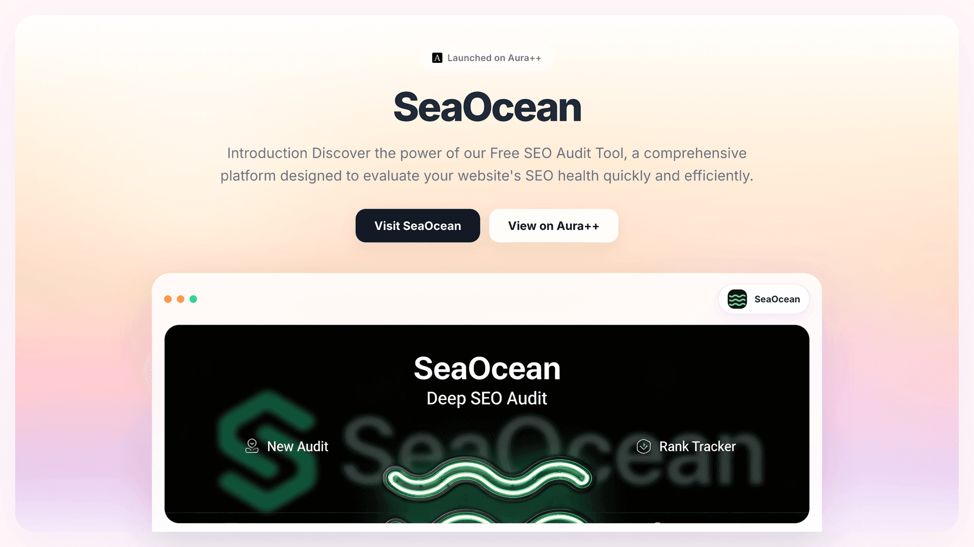 SeaOcean launch story featured image on Aura++