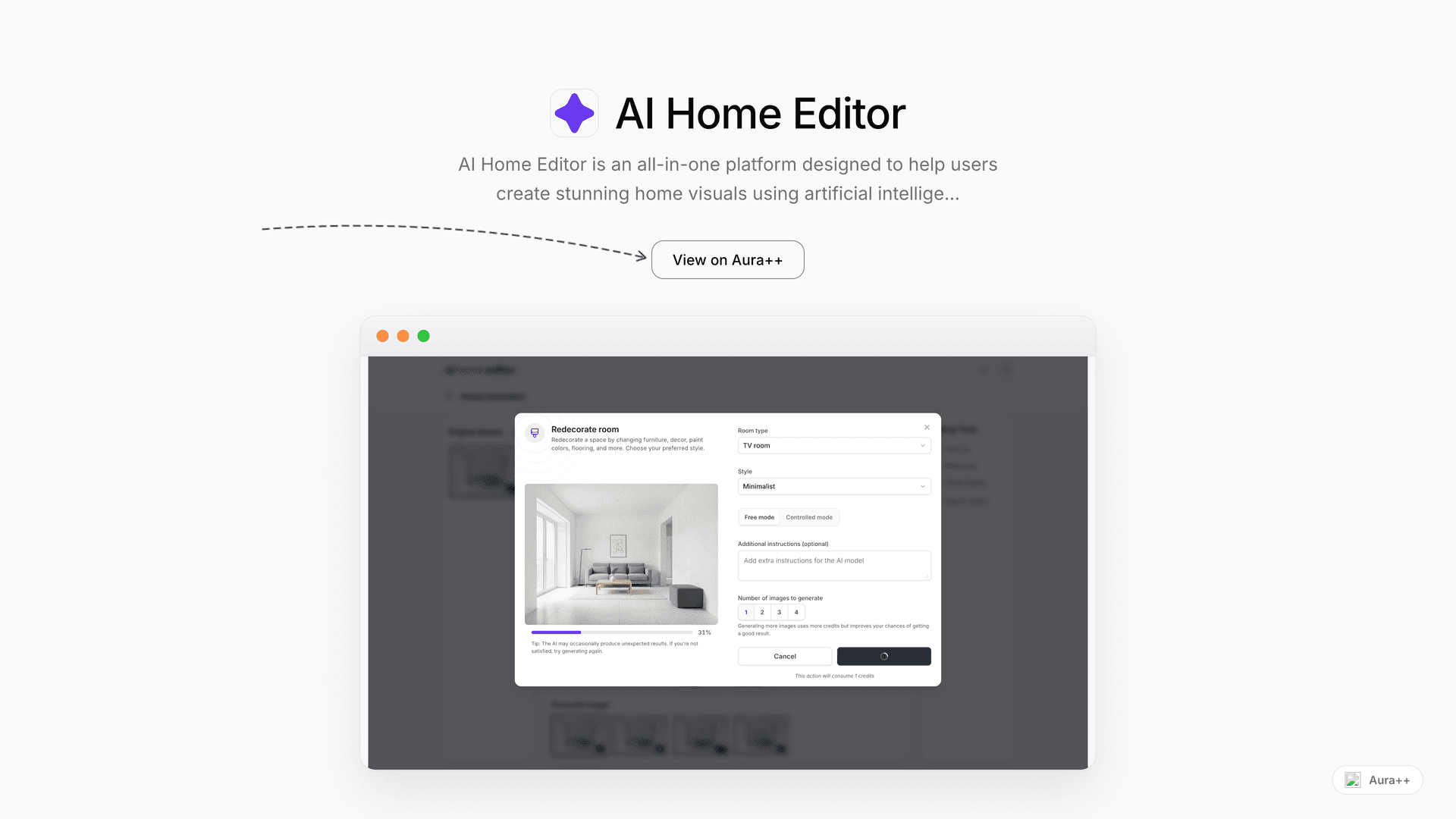 AI Home Editor launch story featured image on Aura++