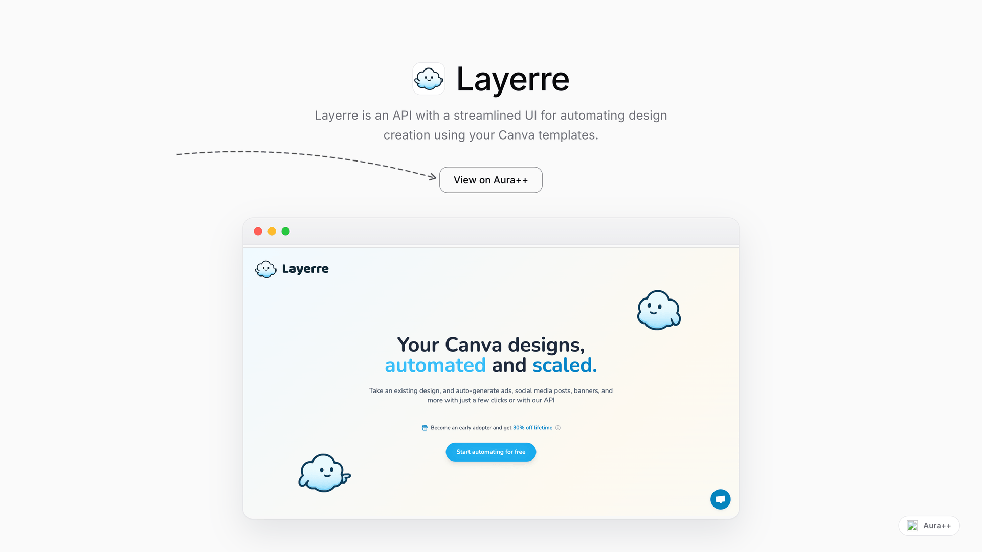 Layerre launch featured image on Aura++