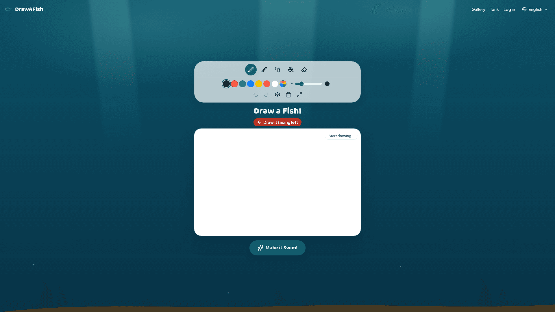 DrawAFish: Shared Online Fish Drawing Game